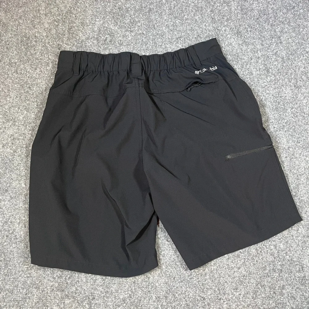 Columbia Cargo Shorts Mens 32 Black Stretch Hiking Active Outdoor